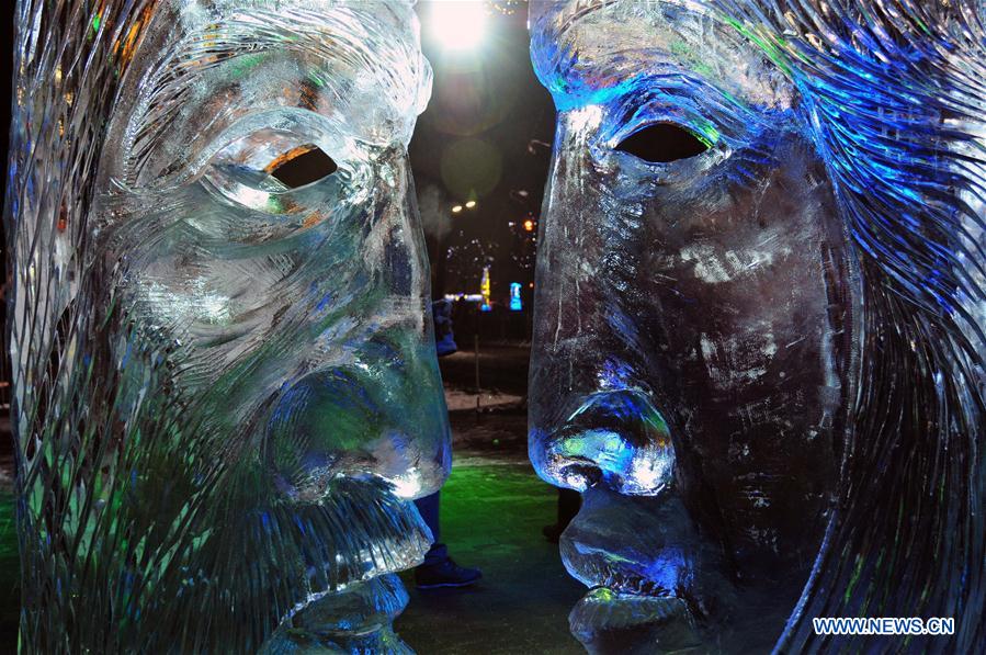 LATVIA-JELGAVA-INTERNATIONAL ICE SCULPTURE FESTIVAL