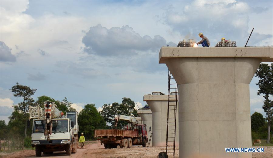 LAOS-VIENTIANE-CHINA-LAOS RAILWAY-BRIDGE