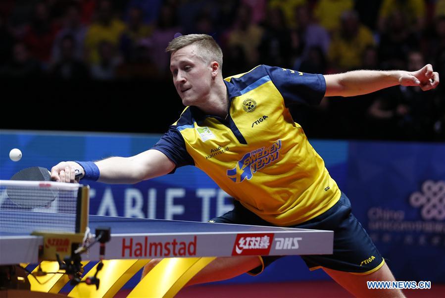 (SP)SWEDEN-HALMSTAD-ITTF WORLD TEAM CHAMPIONSHIPS 2018-MEN'S SEMIFINAL-CHN VS SWE