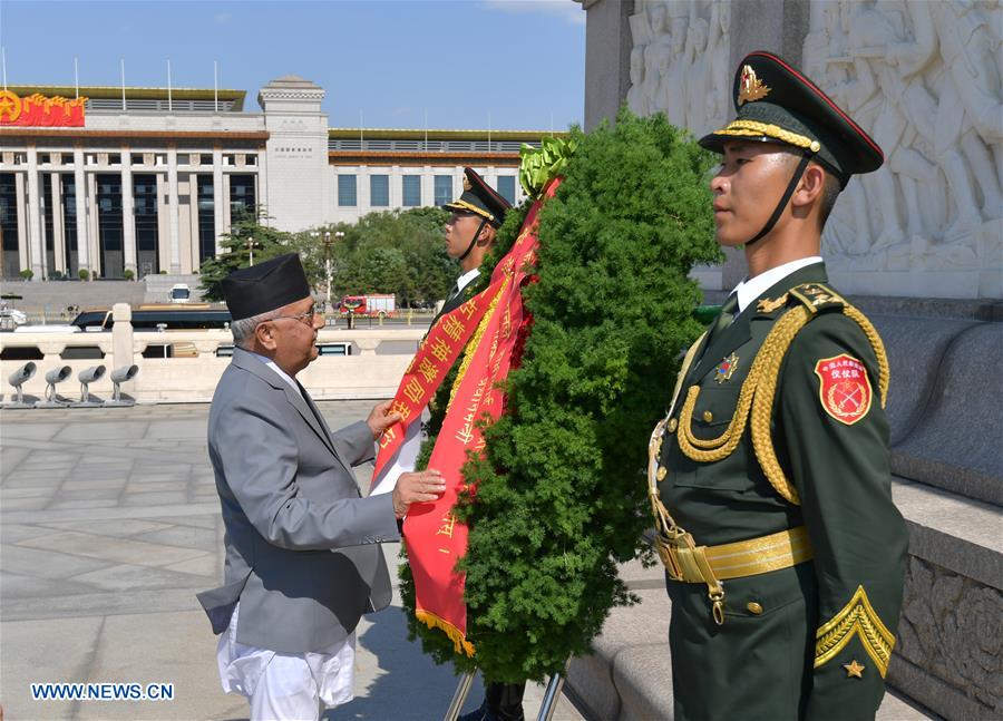 CHINA-BEIJING-NEPAL-PM-MONUMENT-WREATH (CN)