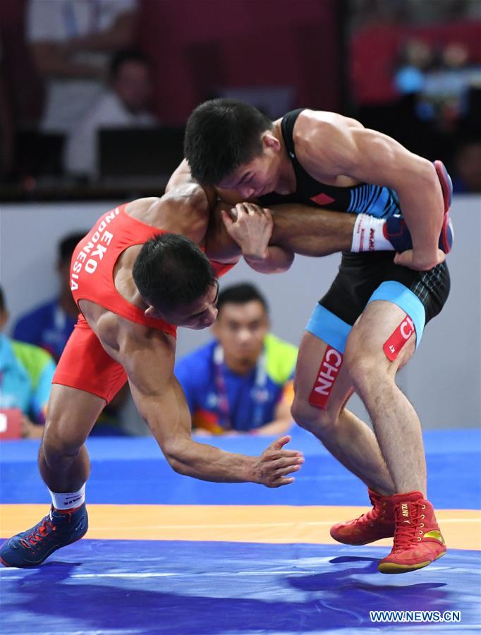 (SP)INDONESIA-JAKARTA-ASIAN GAMES-WRESTLING