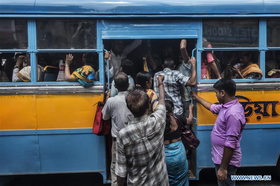 INDIA-KOLKATA-TRANSPORT-BUS