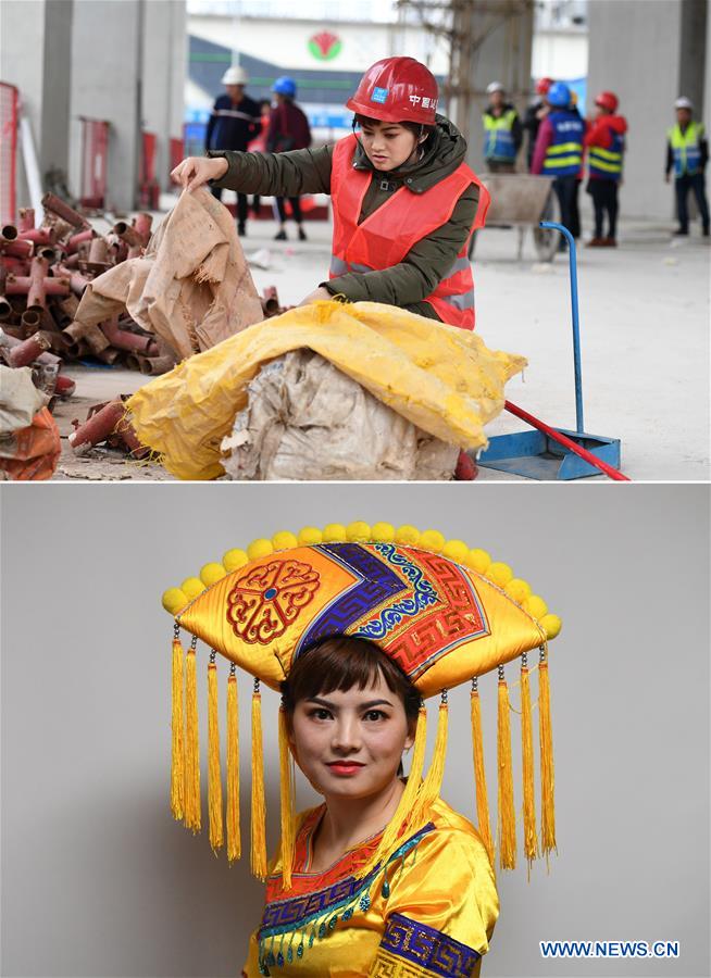 CHINA-NANNING-FEMALE CONSTRUCTION WORKERS-DRESS (CN)