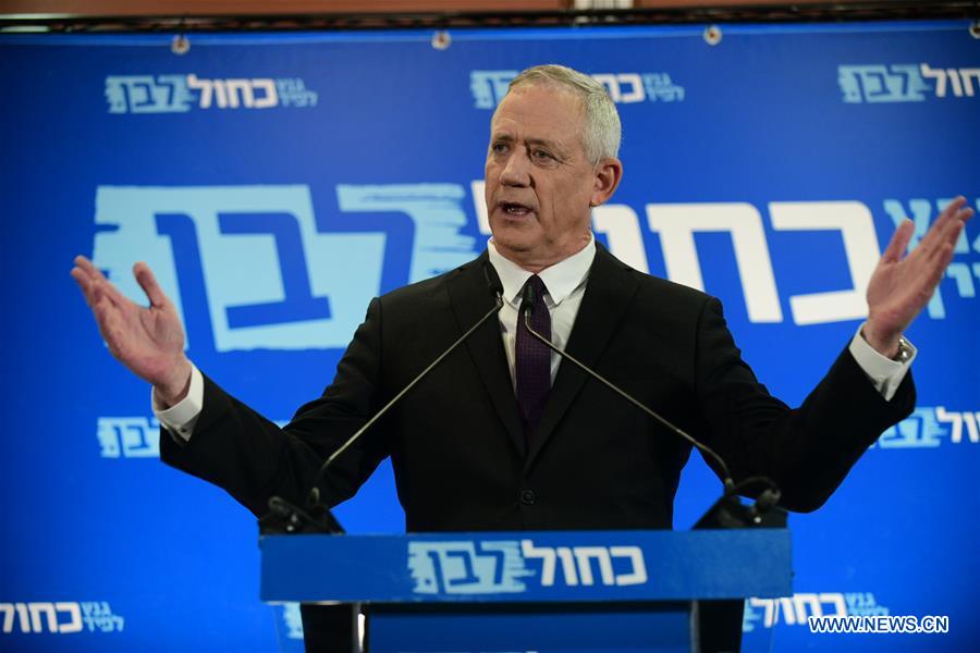 ISRAEL-TEL AVIV-ELECTIONS-BENNY GANTZ