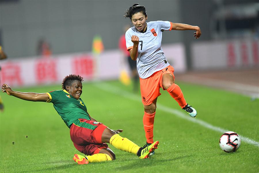 (SP)CHINA-WUHAN-FOOTBALL-INTERNATIONAL WOMEN'S FOOTBALL TOURNAMENT WUHAN 2019 FINAL-CHINA VS CAMEROON