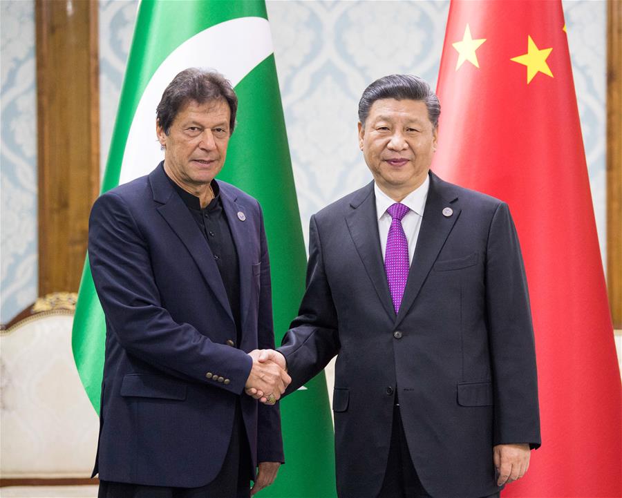 KYRGYZSTAN-BISHKEK-XI JINPING-PAKISTANI PM-MEETING 