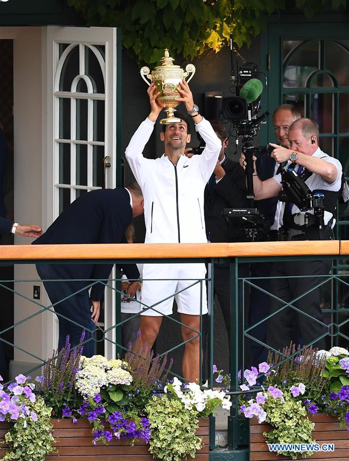 (SP)BRITAIN-LONDON-TENNIS-WIMBLEDON CHAMPIONSHIPS 2019-MEN'S SINGLES-FINAL