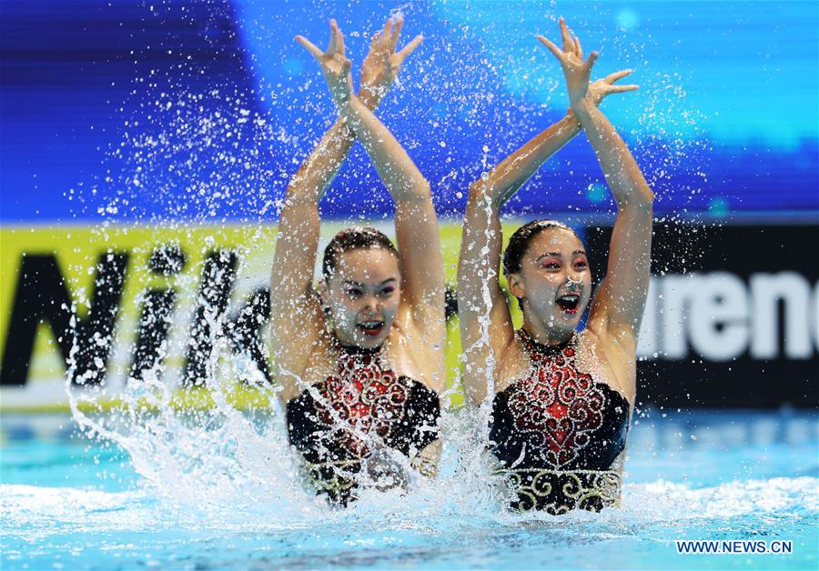 (SP)SOUTH KOREA-GWANGJU-FINA WORLD CHAMPIONSHIPS-ARTISTIC SWIMMING-WOMEN DUET FREE PRELIMINARY