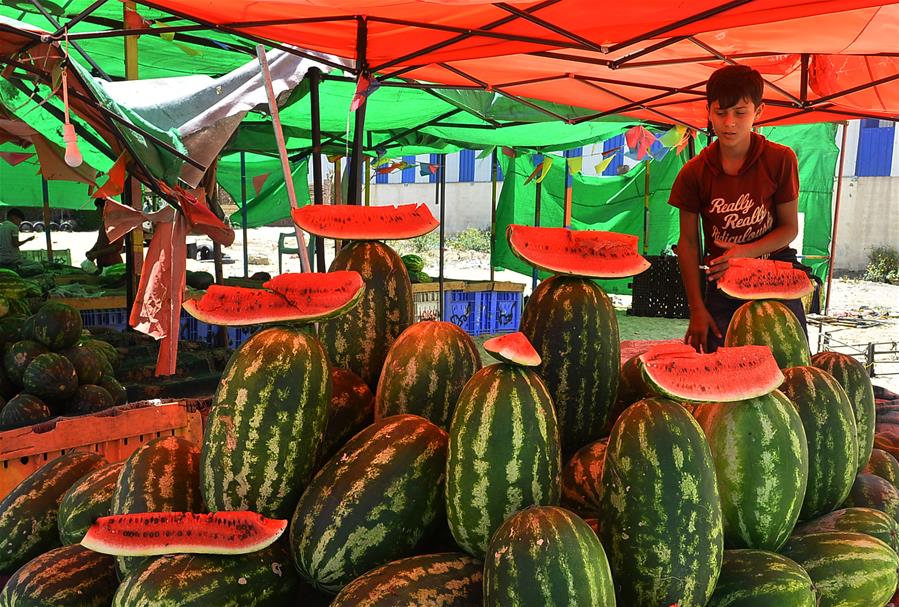 MIDEAST-GAZA-DAILY LIFE-WATERMELON