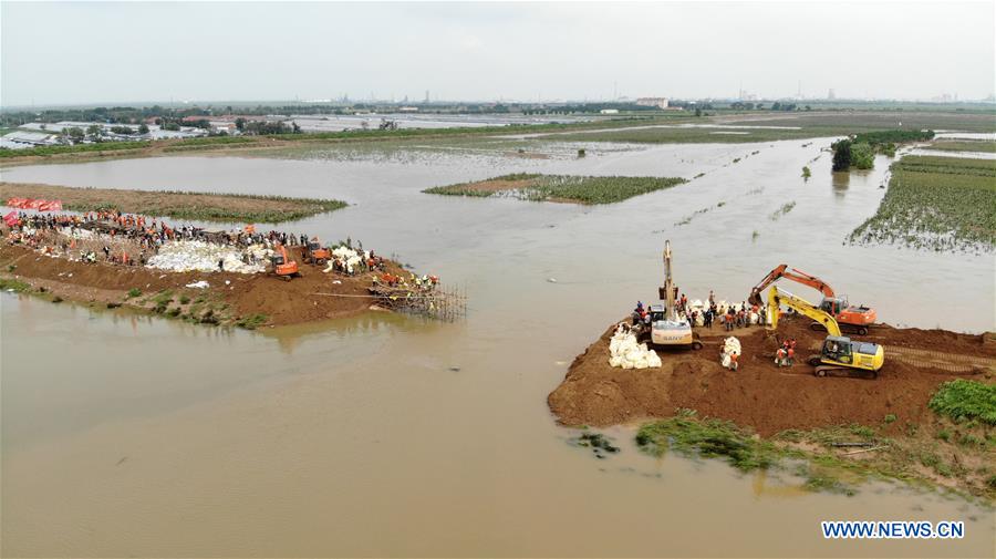 CHINA-SHANDONG-SHOUGUANG-TYPHOON LEKIMA-DIKE BREACH (CN)