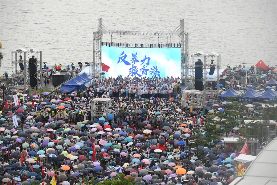 CHINA-HONG KONG-OPPOSITION TO VIOLENCE-RALLY (CN)