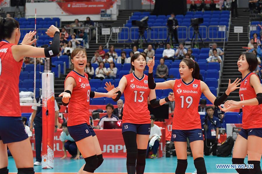 (SP)JAPAN-YOKOHAMA-VOLLEYBALL-WOMEN'S WORLD CUP-KOR VS CMR