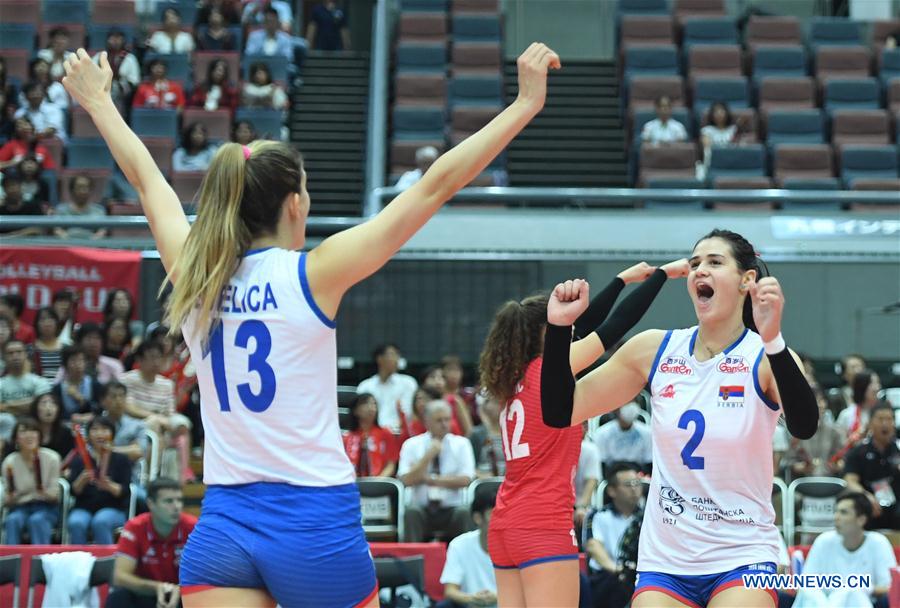 (SP)JAPAN-OSAKA-VOLLEYBALL-WOMEN'S WORLD CUP-CHN VS SRB