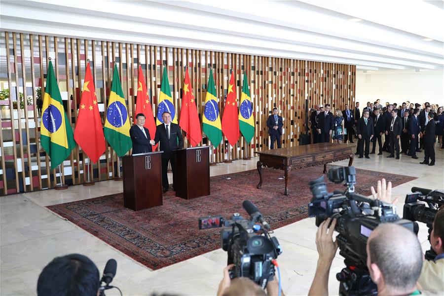 BRAZIL-BRASILIA-XI JINPING-BRAZILIAN PRESIDENT-TALKS