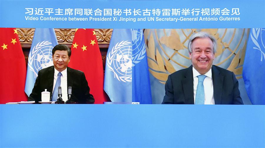 CHINA-BEIJING-XI JINPING-UN-GUTERRES-VIDEOCONFERENCE (CN)