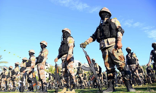 Military parade marking 55th anniv. of Fatah's founding held in Gaza City