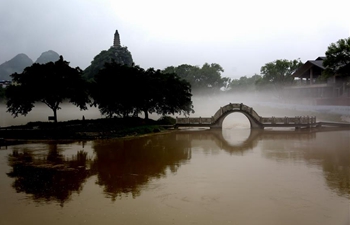 Scenery of Lijiang River in Guilin, south China's Guangxi